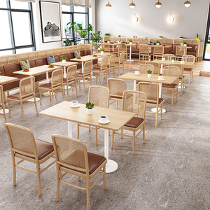 Xzy Homestay KHÁCH SẠN CĂN HỘ Đông Nam Á Ghế mây gỗ rắn chủ đề nhà hàng phương Tây gian hàng sofa đồ nội thất ăn uống - Product Image 3