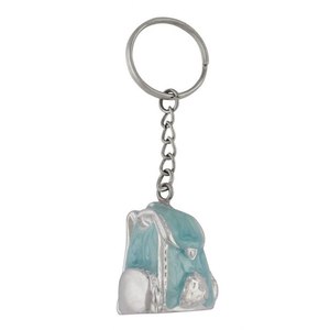 Porte-clés pour sac à dos en métal bleu clair, destiné aux professionnels, boîte non incluse - Product Image 1