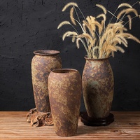 Vase de table de fleur en poterie, art en porcelaine, vase en céramique mat, pour décor artistique, intérieur et extérieur, chine