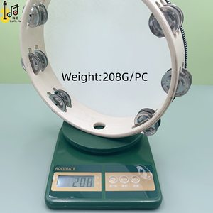 Pandereta de Doble Fila de 10 Pulgadas (25 cm), Instrumento Musical, Pandereta al por Mayor para Bodas, Iglesia, Tambor de Mano - Product Image 3