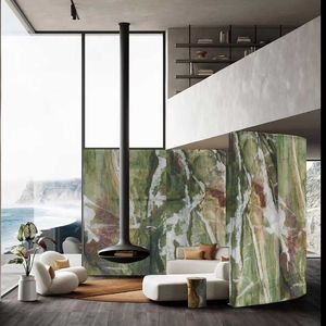 Lastre di Marmo Naturale Lucidato di Lusso per Decorazioni d'Interni di Alta Gamma, Popolare Marmo <span class=keywords><strong>Verde</strong></span>, <span class=keywords><strong>Pietra</strong></span> di Lusso - Product Image 2