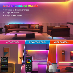 TY-X7 5-in-1 <span class=keywords><strong>Led</strong></span> âm nhạc Sync 4 khu điều khiển từ xa ZigBee <span class=keywords><strong>Wifi</strong></span> app điều khiển 30m phạm vi pixel RGB dải ánh sáng kỹ thuật số màn hình SPI - Product Image 4