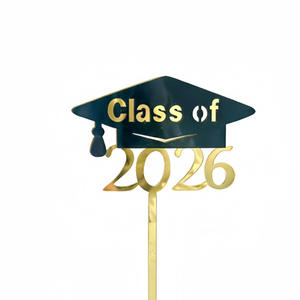 नए 2026 स्नातक मौसम ऐक्रेलिक केक प्लग-इन डॉक्टर कैप गेहूं कान स्नातक समारोह सजावट पार्टी आपूर्ति - Product Image 2