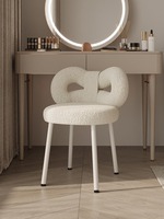 Banc de chambre à coucher en cachemire d'agneau, style crème, design moderne et simple