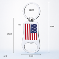Großhandel Runder Epoxidharz Amerikanische Flagge Metall-Schlüsselanhänger mit Individuellem Logo Blanko Länder-Nationalflaggen-Schlüsselring für Werbegeschenke