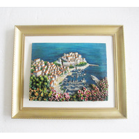 Fruit Peinture Capri Paris Venise Rue Scène Peinture Résine Photo Cadre Salon Fond Décoration Tenture Murale Personnalisé