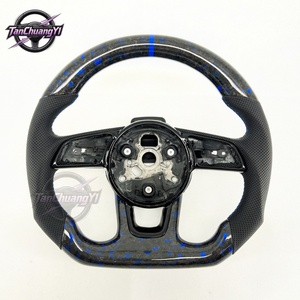 Volant de voiture personnalisé en fibre de carbone véritable, prix net pour <span class=keywords><strong>Audi</strong></span> B9 <span class=keywords><strong>A3</strong></span> A4 A5 S3 S4 S5 RS3 RS4 RS5 2017+ - Product Image 1
