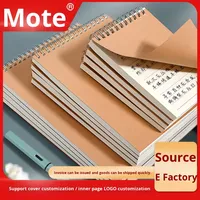 Carnet de notes de bureau B5 en cuir de vachette simple, reliure spirale, lignes horizontales, quadrillé, pour les examens d'entrée en master