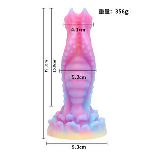 Mainan Seks Dildo Silikon Platinum Bentuk Penis Bercahaya Produk Dewasa Mainan Seks Masturbator Wanita - Product Image 4