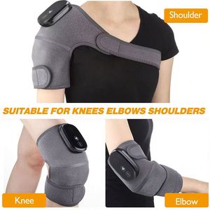 Electric <b>Wireless</b> USB Rechargeable Knee Massager <b>Heating</b> Touch Panel 3000mAh Battery Compression Sleeve Running/Weightlifting - Product Image 4