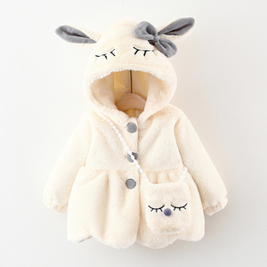 Vêtements pour enfants en vente chaude, manteau d'hiver chaud pour petites filles, manteau en laine et coton pour bébés filles de 6 à 48 mois - Product Image 2