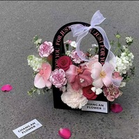 Boîte de transport de fleurs portable et écologique spécialisée Décoration de mariage personnalisée Panier à fleurs résistant à l'humidité Sacs cadeaux Bouquet