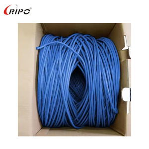 Cat6 4P8C ในร่ม u/utp 23AWG ทองแดง OFC 4บิดคู่สายเคเบิลอีเทอร์เน็ตเครือข่ายสายสื่อสาร305เมตร/1000ft