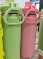 Bouteille d'eau isotherme en acier inoxydable de 40 oz à double paroi sous vide, étanche, à large ouverture, pour le camping, les activités de plein air et les voyages