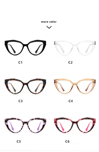 <strong>Brown</strong> Black Big Cat Eye Glasses <strong>Frame</strong> Fashion TR90 Retro Anti Blue Light Eyeglasses Man Women Plain Optical Eyewear LS082 - Product Image 4