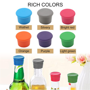 Custom Food Grade 26MM <b>Wine</b> Accessories Silicone Bottle <b>Stopper</b> Custom LOGO Reusable Red <b>Wine</b> Bottle Caps - Product Image 6