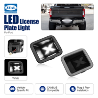 Feux de plaque d'immatriculation LED X Style à lentille fumée pour Ford F250 F350 Super Duty 2017-2019, feux de plaque arrière blancs, lot de 2
