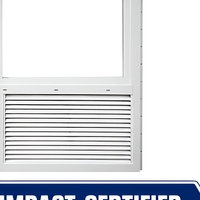 Ventana Corredera Moderna de Aluminio PTAC con Vidrio Laminado Resistente a Huracanes, Acero Inoxidable, Aprobada por Miami-Dade