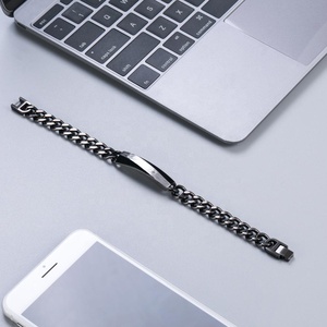 Bracciale di lusso all'ingrosso di moda da uomo in acciaio inox cubano <span class=keywords><strong>Lnk</strong></span> a catena braccialetto gioielli impermeabile ipoallergenico abbigliamento Casual - Product Image 4