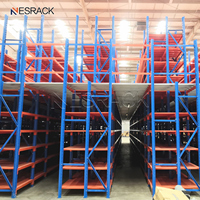 Plateforme de mezzanine en acier réglable robuste, rayonnages industriels pour entrepôt, protection contre la corrosion, capacité de charge de 1000 kg/m²