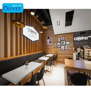 مركز تسوق مقهى الجدار الديكور التجزئة تصميم مقهى مطعم طاولة الطعام أثاث المقهى مجموعة