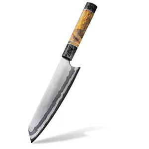 Coltello da cucina professionale forgiato da 8 pollici 67 strati coltello da cuoco Full Tang in acciaio al carbonio di damasco