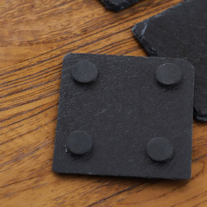 Posavasos de roca natural personalizados de alta calidad, posavasos redondos de pizarra, alfombrillas de aislamiento térmico con logotipo personalizado - Product Image 6