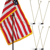 Haute qualité or et argent intérieur mât métal suspendu réglable drapeau épandeur support