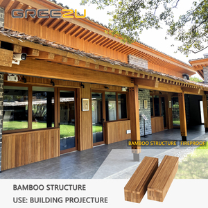 Vigas <span class=keywords><strong>de</strong></span> Bambú Prefabricadas <span class=keywords><strong>de</strong></span> Ingeniería Estructural, Quiosco <span class=keywords><strong>de</strong></span> <span class=keywords><strong>Madera</strong></span>, Columnas y Vigas <span class=keywords><strong>de</strong></span> Bambú Laminado Cruzado para Uso Doméstico - Product Image 3
