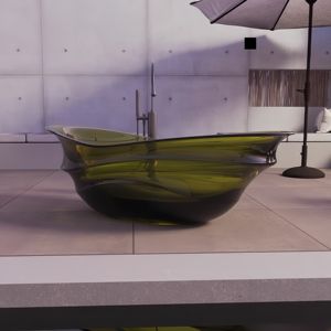 Vasca da Bagno Freestanding in Resina Trasparente di Design Unico, Vasca in Resina Cristallina Colorata di Grandi Dimensioni - Product Image 6