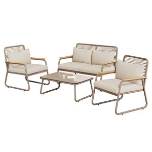 AJUNION Ensemble <span class=keywords><strong>de</strong></span> meubles d'extérieur <span class=keywords><strong>de</strong></span> loisirs Mobilier <span class=keywords><strong>de</strong></span> <span class=keywords><strong>jardin</strong></span> en corde <span class=keywords><strong>de</strong></span> métal Ensemble <span class=keywords><strong>de</strong></span> <span class=keywords><strong>salon</strong></span> canapé sectionnel Ensemble <span class=keywords><strong>de</strong></span> conversation <span class=keywords><strong>de</strong></span> patio pour <span class=keywords><strong>balcon</strong></span> - Product Image 1