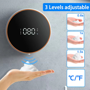 Dispensador de Jabón Automático Recargable Eléctrico de Pared HLK, Sensor, ABS, Sin Contacto, Recargable, para <span class=keywords><strong>Baño</strong></span> - Product Image 2