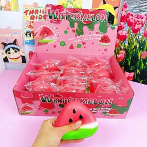 Watermelon <b>Slow</b>-<b>Rise</b> <b>Squishy</b> PU Soft Moist <b>Slow</b> Rebound Stress Relief Toy Fruit Squeeze <b>Squishy</b> Toy - Product Image 1