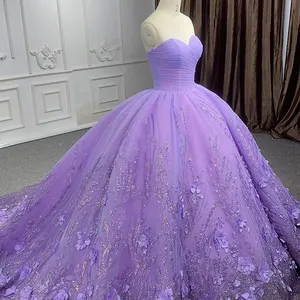 Jancember DY6580 venta al por mayor bordado púrpura moda vestidos de noche mujeres señora elegante vestido de baile