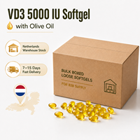 Vitamine D3 5000 UI en gélules molles avec huile d'olive – Approvisionnement en gros, marque privée OEM, complément alimentaire