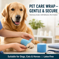 Bande de pansement élastique auto-adhésive colorée et flexible en tissu non tissé pour les premiers secours sportifs et les soins des plaies des animaux de compagnie