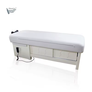 Lit de shampooing électrique moderne WoodHeat pour salon de beauté et spa avec lavabo en céramique et matelas réglable pour hôtels et salons de beauté - Product Image 4
