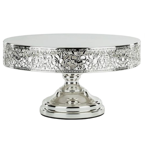 Centros de Mesa para Bodas, Base para Pastel de Metal con Tapa de Vidrio, Plato para Pastel de Metal Pulido Brillante, Base Decorativa para Pastel - Product Image 6