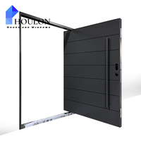 Entrée extérieure de haute qualité Porte principale de sécurité en acier inoxydable Porte pivotante noire au design moderne