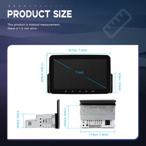 Podofo สเตอริโอรถยนต์แอนดรอยด์7นิ้ว1 DIN สเปค4 + 64GB CarPlay Ai DSP GPS WiFi Radio - Product Image 5