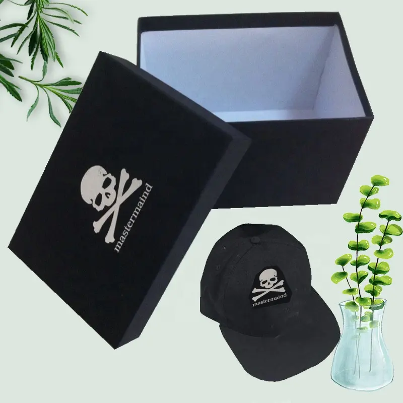 गर्म बिक्री से biodegradable कस्टम गत्ता बॉक्स पैकेजिंग हिप हॉप टोपी बेसबॉल टोपी टोपी उपहार बक्से