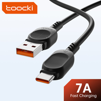 Kabel Data Arus Tinggi Toocki dengan Lampu Pintar, Pengiriman Daya Tipe C, Transfer Cepat untuk Penggunaan Sehari-hari Ponsel