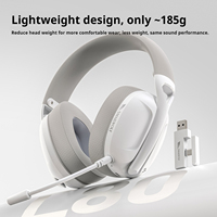 Auriculares Inalámbricos para Juegos Smailwolf L80 Tri-Modo BT5.3 2.4G Ligeros con Controlador de 40 mm para PC, PS4, PS5 y Móviles