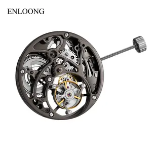 ENLOONG Skeleton Tourbillon Movement Wristwatch Small Parts 40hours Manual Winding Mechanical Watch Movement