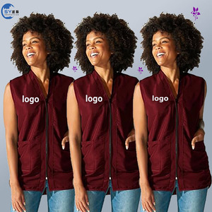 Gilet da Barbiere/Salone Personalizzabile con LOGO, Nero, Antiaderente ai Capelli, Senza Maniche, per Uomo e <span class=keywords><strong>Donna</strong></span>, Basso MOQ - Product Image 1