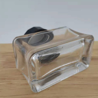 Recharge vide de 50ml, bouteille d'encre rectangulaire en verre, conteneur de peinture et de teinture, stylo à plume, bouteille d'encre, vente en gros