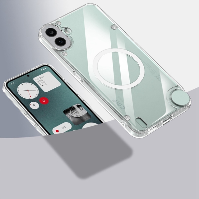 Shockproof Magnet Matte Black Clear Transparent Hard PC Protective Phone Case for Nothing CMF Phone 1