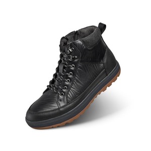 מכירה חמה לחורף עור בריטי סִגְנוֹן לגברים אמצע השוק עמיד למים נעלי הליכה נושמות לנשימה צבע אחיד ללא החלקה גיד בקר חם - Product Image 4