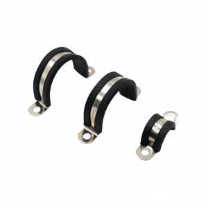 الفولاذ المقاوم للصدأ EPDM المطاط مبطنة بالفضة الذهبي المجلفن <span class=keywords><strong>P</strong></span> مقاطع خرطوم المشابك لقياس بوصة - Product Image 6