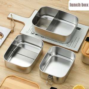 Lonchera Bento de Acero Inoxidable Premium con Tapa de Bambú a Prueba de Fugas, Contenedor de Alimentos Ecológico para Viajes de Trabajo con Logotipo Personalizado - Product Image 5